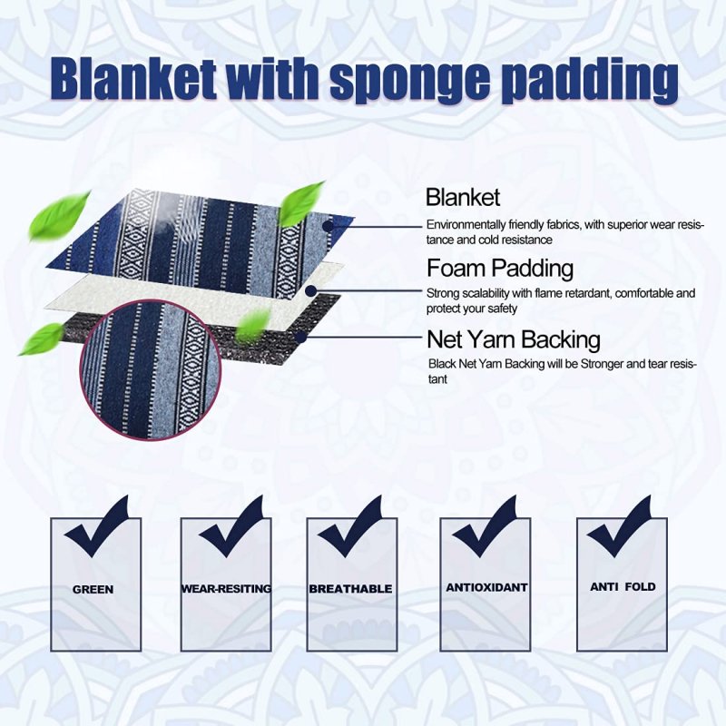 7pcs Blanket Durable Baja Bucket Seat Cover Protector For Car Auto Blue