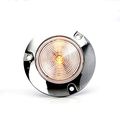 Clear Amber 2 In Round Surface Mount Clearance Marker Led Lights With Chrome Bezel Pack Waterproof Rear For Car Elk-102051ca-2c 
