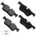 Rear D1762 Semi-metal 4pcs W Hardware Disc Brake Pad Set 