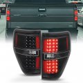 Acanii For 2009-2014 Ford F150 Pickup Truck Black Housing Led Tail Lights Brake Lamps Assembly Pair Set Left Right