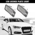 X Autohaux 2pcs Led License Plate Light Car Number Lamp Replacement White For Audi A3 S3 A4 S4 A5 S5 A6 S6 A8 S8 Q7