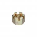 Uxcell 2pcs M10x1 5mm Hexagon Slotted Nut Grade 8 Carbon Steel Hex Castle Nuts Color Zinc