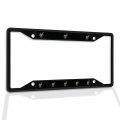 Fastasticdeals Metal Insert License Plate Frame Funny Donkey Weatherproof Car Accessories Black 4 Holes Solid 