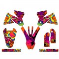 1998-2000 Sx Zany Orange Senge Graphics Base Kit For Ktm 