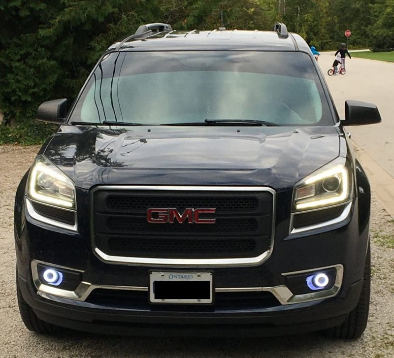 White Led Halo Fog Lamp Driving Light Kit Wiring Harness Switch For 2013-2016 Gmc Acadia
