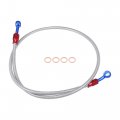 1 Set 100cm 39 37 Length 10mm Id Motorcycle Hydraulic Brake Line Oil Hose Pipe 28a 0a Rubber Braided Cable For Atv Motocross