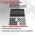 12-point Hex Nut Engine Cylinder Head Studs Assembly Kit For Toyota Supra Cressida 86-92