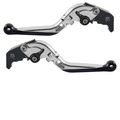 Pair Motorcycle Parts Clutch Lvers Brake Levers Extendable Foldable Folding Set Silver Fit For Honda Cb-1 Type2cb400fkfl Fm 2