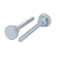Uxcell M4x30mm Carbon Steel Flat Knurled Head Fully Threaded Thumb Screw Bolt 16pcs