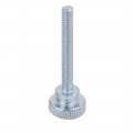 Uxcell M4x30mm Carbon Steel Flat Knurled Head Fully Threaded Thumb Screw Bolt 16pcs
