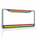 Fastasticdeals Metal Insert License Plate Frame Flag Of Ghana Weatherproof Car Accessories Chrome 2 Holes Solid 