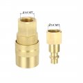 Uxcell High-flow Plug Assortment Brass Quick Coupler Air Hose Fitting Quick-connect 1 4 Npt 5pcs