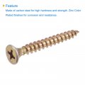 Uxcell M4 X 35mm Wood Screws Phillips Flat Head Carbon Steel Color Zinc Plated Self Tapping 100pcs