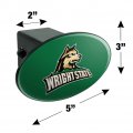 Wright State Primary Logo Oval Tow Trailer Hitch Cover Plug Insert