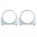 Uxcell Muffler U-bolt Clamps For 110mm 4-5 16 Diameter Exhaust Tail Pipe 2pcs U Clamp Saddle Type
