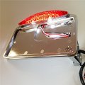 Hongk- Motorcycle Side Mounted License Plate Assembly Chrome Led Tail Brake Light Chromed See Description Compatible With
