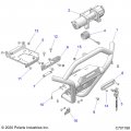Polaris Rzr Support Bumper Bracket Front Matte Black Genuine Oem Part 5260294-458 Qty 1