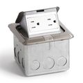 Lew Electric Pufp-sq-ss Floor Pop Up Power Box With 125v-15a Tamper Resistant Receptacle Stainless Steel