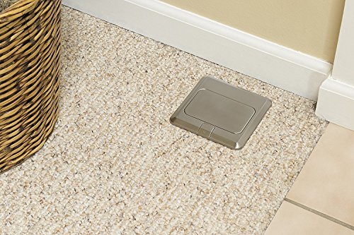 Lew Electric Pufp-sq-ss Floor Pop Up Power Box With 125v-15a Tamper Resistant Receptacle Stainless Steel