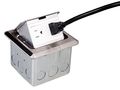 Lew Electric Pufp-sq-ss Floor Pop Up Power Box With 125v-15a Tamper Resistant Receptacle Stainless Steel