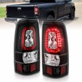 Amerilite For 2003-2006 Chevy Silverado 1500 2500 3500 04-06 Sierra Clear Black Led Replacment Taillights Brake Lamp Set