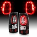 Amerilite For 2003-2006 Chevy Silverado 1500 2500 3500 04-06 Sierra Clear Black Led Replacment Taillights Brake Lamp Set