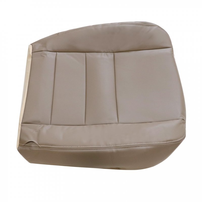 Driver Side Bottom Replacement Seat Cover Leather Med Parchment Tan For Ford F250 F350 F450 F550 Lariat 2002 2003 2004 2005