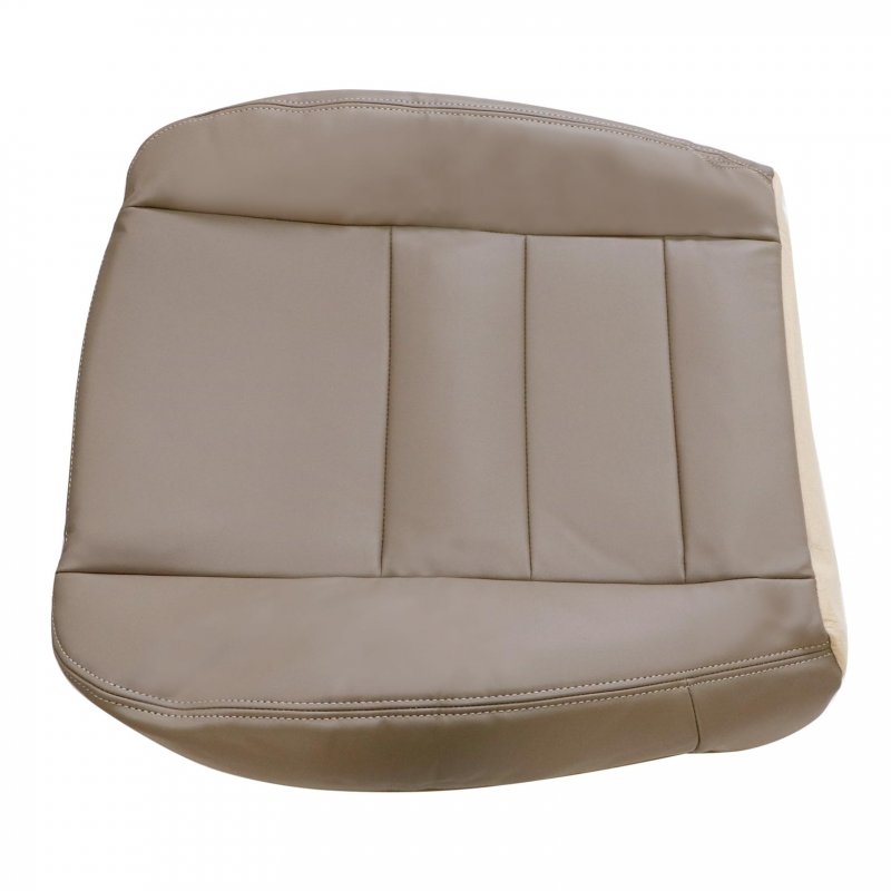 Driver Side Bottom Replacement Seat Cover Leather Med Parchment Tan For Ford F250 F350 F450 F550 Lariat 2002 2003 2004 2005