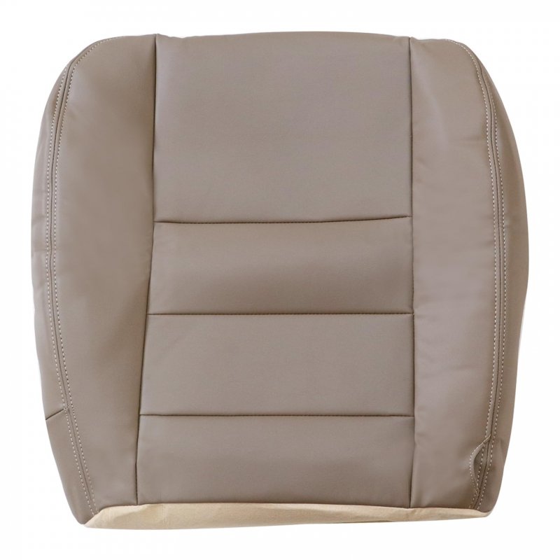 Driver Side Bottom Replacement Seat Cover Leather Med Parchment Tan For Ford F250 F350 F450 F550 Lariat 2002 2003 2004 2005
