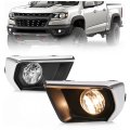 Hecasa Fog Light Fog Bezel For 2021-2022 Chevrolet Chevy Colorado W Bulb Bumper Driving Lamps Black Cover Replacement 15839896 
