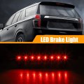 X Autohaux Tail High Mount Brake Stop Light 15170955 Third Rear Cab Roof Center For Chevrolet Gmc Yukon Abs Black Red Housing