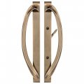 Rockwell Modena Contemporary Sliding Door Handle In Antique Brass Fits 3-15 16 Ctc Screwholes And 1-1 2 To 1-3 4 Thick Doors 