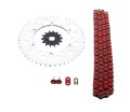 Chain Sprocket Set For Kawasaki Klx300 Klx 300 1997-2002 Red Silver 13 47 110l 