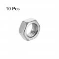 Uxcell Hex Nuts M16x2mm Metric Coarse Thread Hexagon Nut Stainless Steel 201 Pack Of 10