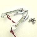 Hongk- Chrome Diamond Shape Led Turn Signal Integrate Mirrors Compatible With All Harley-davidson Models Softail Fat Boy Road