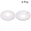 Uxcell Pipe Cover Decoration 60mm-74mm Pp Plastic Escutcheon Water Drain Line White 4pcs