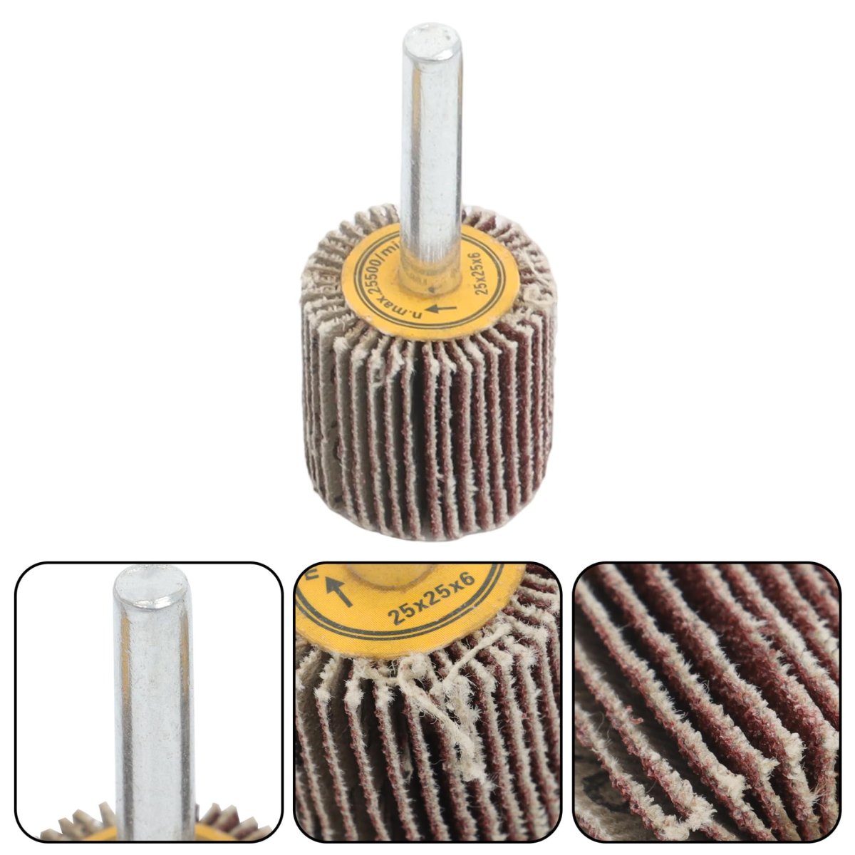 40pcs 1 In X Flap Sanding Wheels 60 80 120 240 Grit Aluminum Oxide For Grinding Deburring And Polishing Metal Wood Fits Drills
