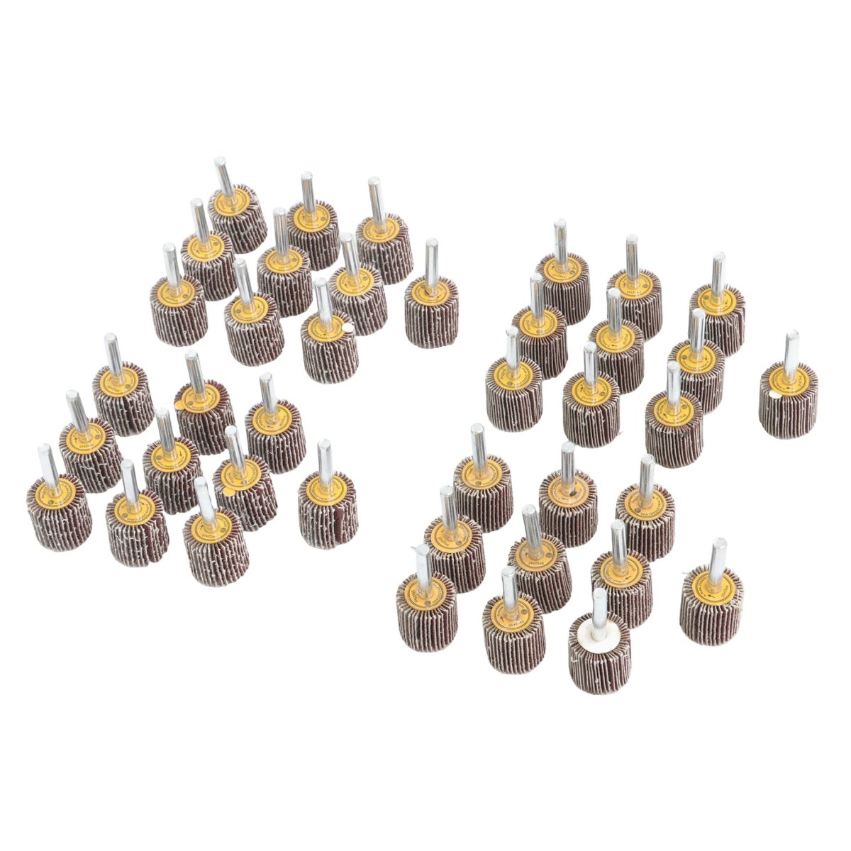 40pcs 1 In X Flap Sanding Wheels 60 80 120 240 Grit Aluminum Oxide For Grinding Deburring And Polishing Metal Wood Fits Drills