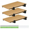 6pcs Floating Shelf Brackets Wall Mounted Hanging Shelving Supports With Lip 12 Inches 10 