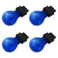 3157 Blue S8 Miniature Light Bulb Indicator Replacement Lamps With Base Of Plastic Wedge Double Filament W2 5x16q Pack 4 