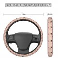 Fehuew Breeds Dog Bulldog Dachshund Dogs Steering Wheel Cover For Women Girls 15 Inch Universal Auto Car Anti Slip Wrap Covers