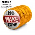 Coastal No Wake Zone Valve Stem Caps For Tire Rim Wheel Aluminum Yellow