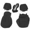Ecotric Black Front Seat Covers Sets Compatible With 1999-2006 Chevy Chevrolet Silverado Gmc Sierra 1500 Extended Cab Pickup