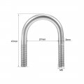 Uxcell U-bolts 5pcs 1 06 27mm Inner Width 47mm Length M6 304 Stainless Steel U-bolt Fastener For Pipe Dia