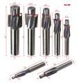 Valink 7pcs Set M3 2-m12 4 Hss Countersink End Mill Cutters Drill Bits Set Flute Metaling Slot Drill Bit Woodworking Pilot