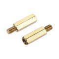 Uxcell M4 Hex Brass Standoff Spacer 17mm 6mm Male-female Threaded Pillar Screw Nut Kit For Pcb Motherboard Computer Circuit