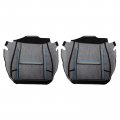 Autokay Black Driver Passenger Bottom Seat Cover Fits For Cadillac Escalade 2007-2014