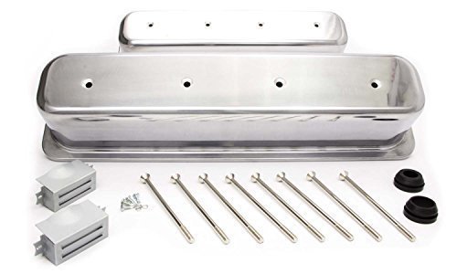 Valve Cover Pair For Small Block Chevy Tall 3 11 16 In Height Baffled Polished Aluminum Center Bolt With Grommets And Hardware