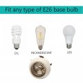 Twdrtdd Porcelain Keyless Socket Medium Base Lamp Holder With Rim And Double Snap In Clip