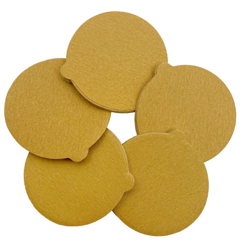 80 Grit Sanding Discs 6 In Sticky Back Sandpaper Aluminum Oxide Self Adhesive Round Sand Paper For Woodworking Metal Painting